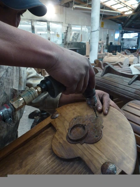 Jorge Kurczyn Saddle Stands factory workshop photograph